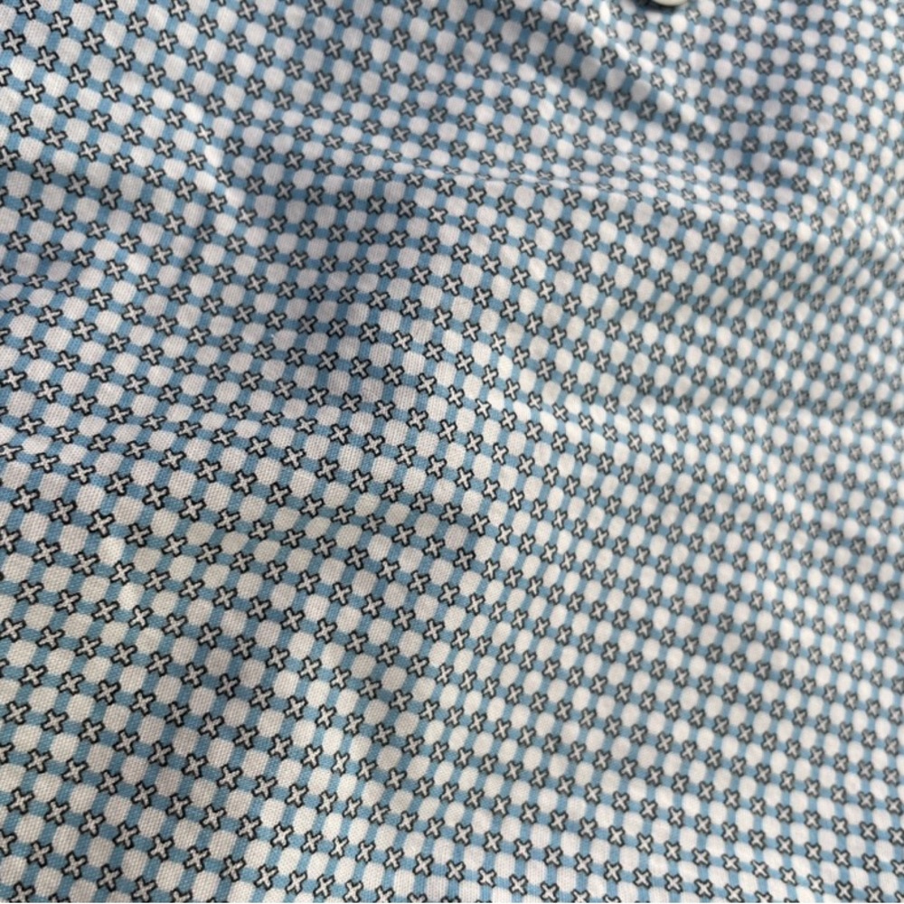 original penguin button down shirt blue circles pattern 15 32/33 small cotton - Picture 9 of 9